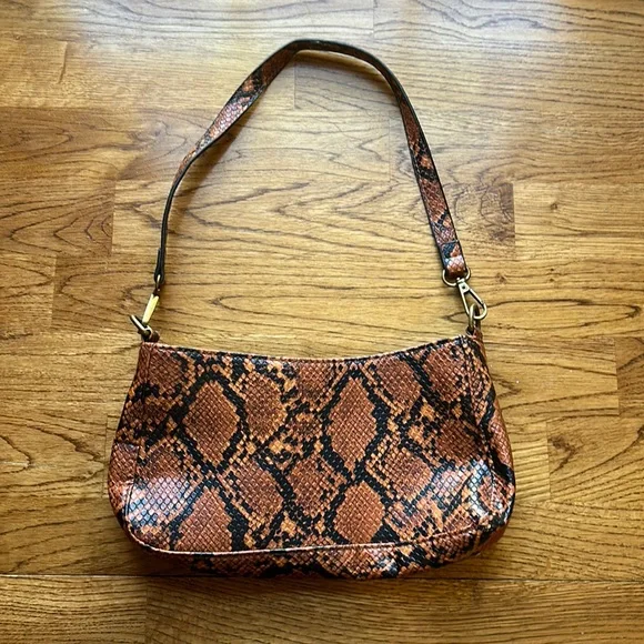 3/$20 - SHEIN Snakeskin Print Brown Mini Bag - Picture 2 of 6